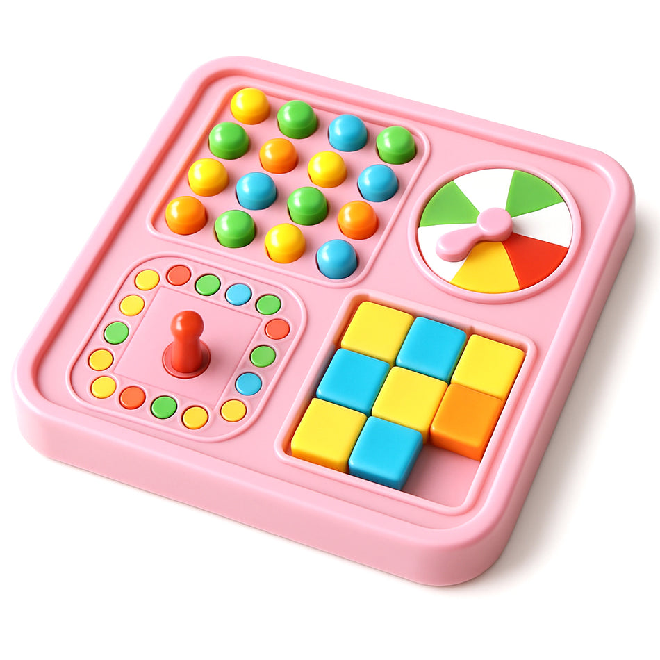 Educational Family Board Game With Animal Designs