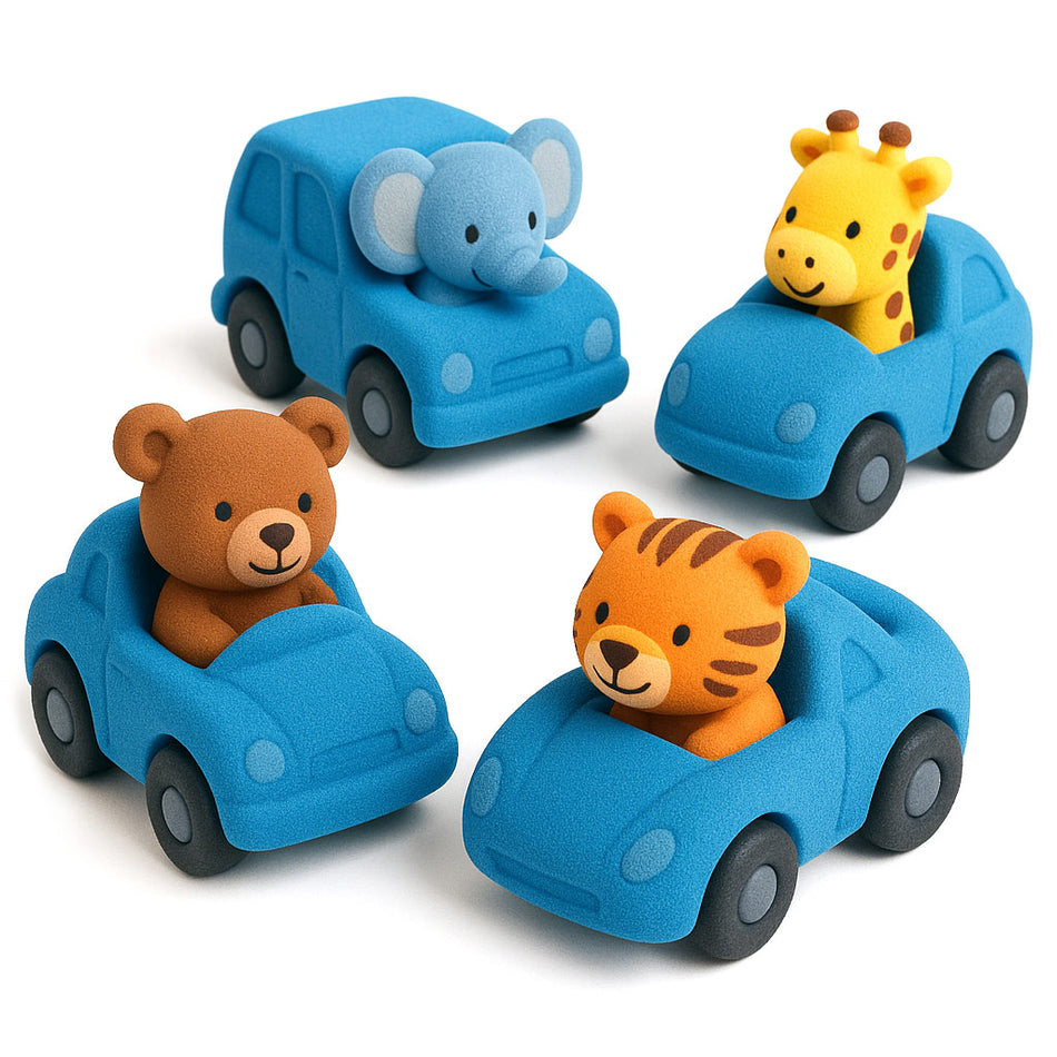 Interactive Pull Back Toy Car Set Designed For Preschoolers