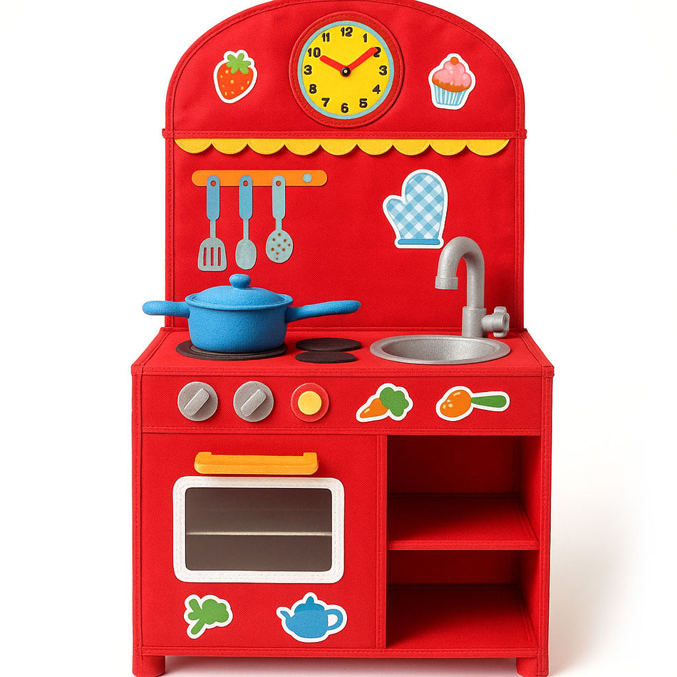 Soft Pretend Kitchen Playset For Toddlers And Kids
