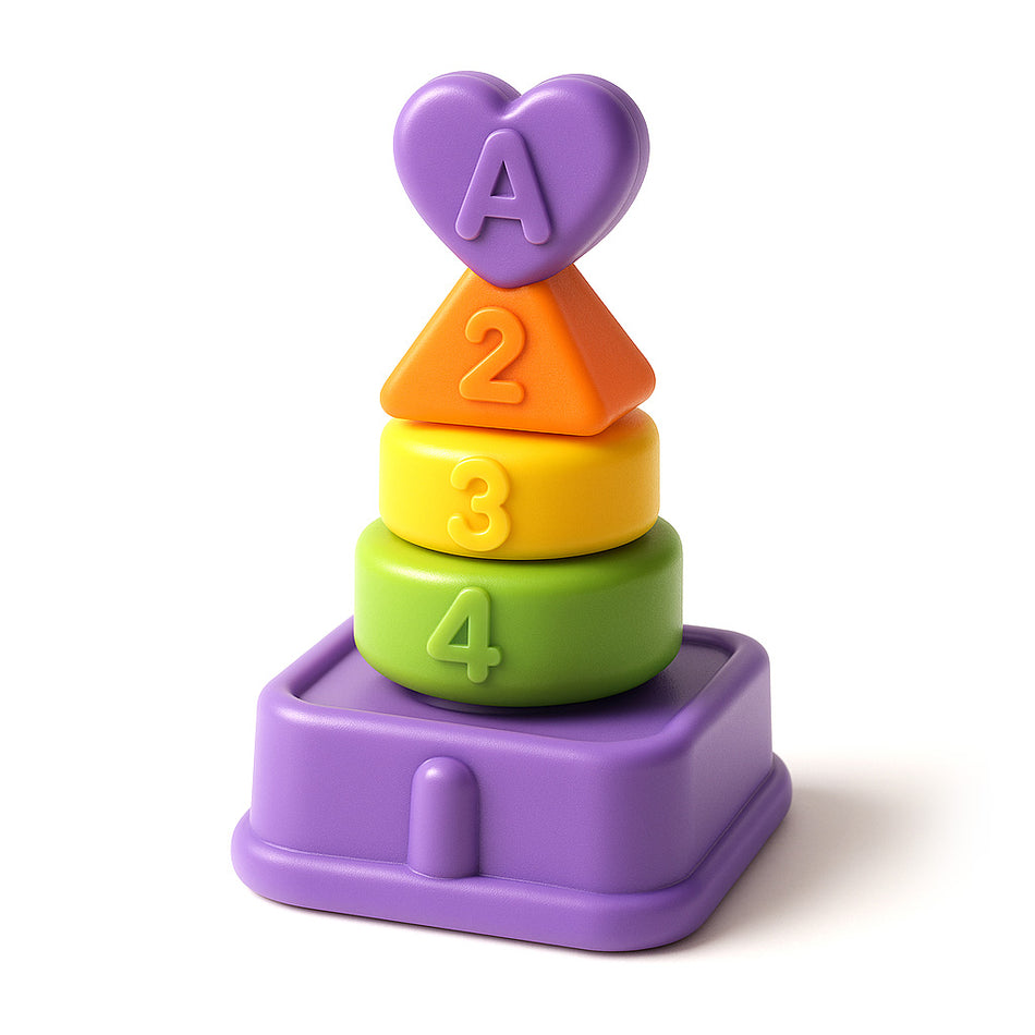 Educational Colorful Stacking Rings With Safety Features
