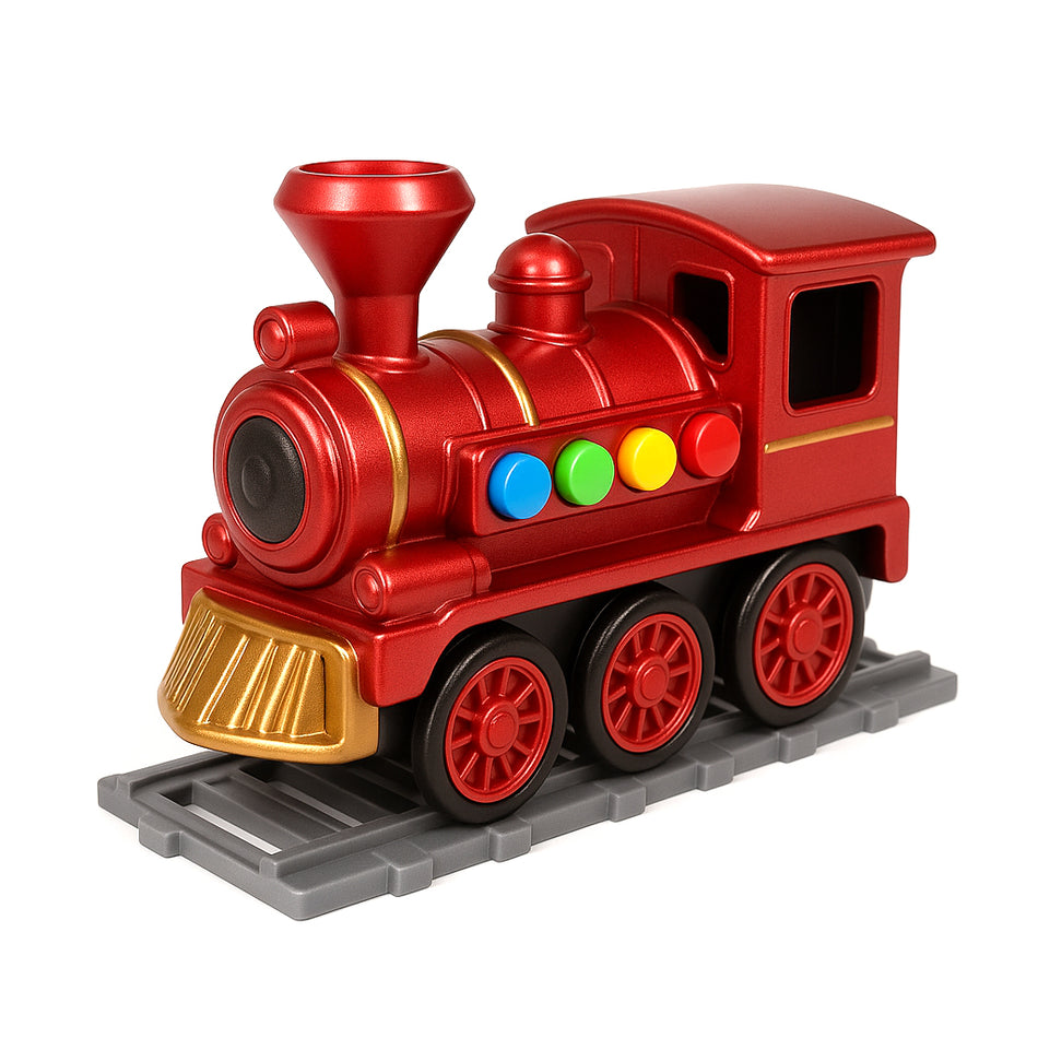 Bright Wooden Train Play Set For Indoor Fun