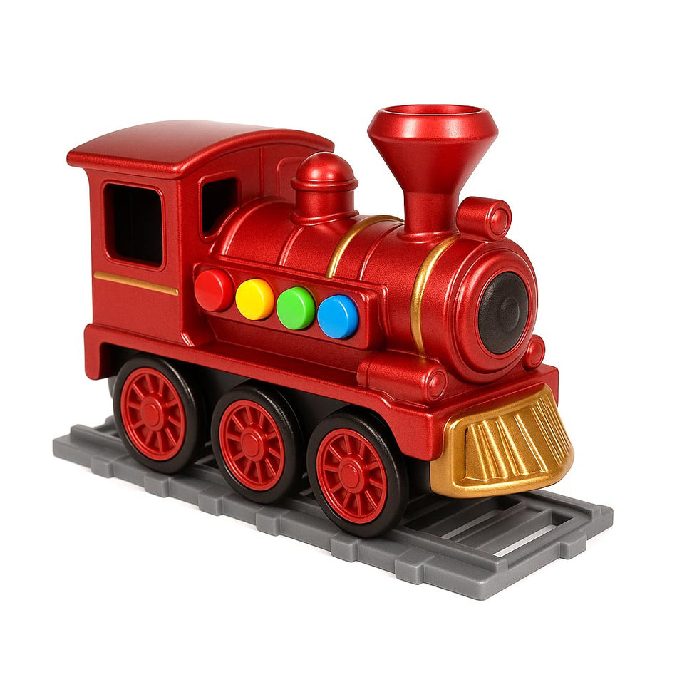 Bright Wooden Train Play Set For Indoor Fun