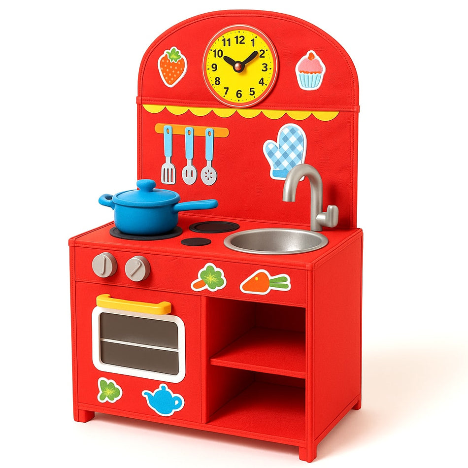 Soft Pretend Kitchen Playset For Toddlers And Kids