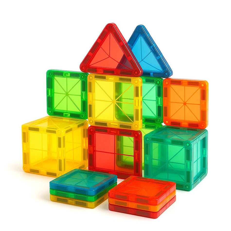 Creative Magnetic Building Tiles With Animal Designs