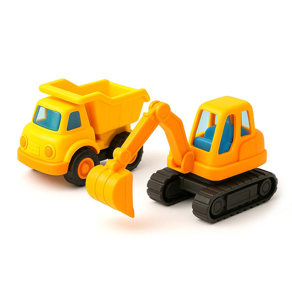 Soft Toy Construction Truck Set With Safety Features